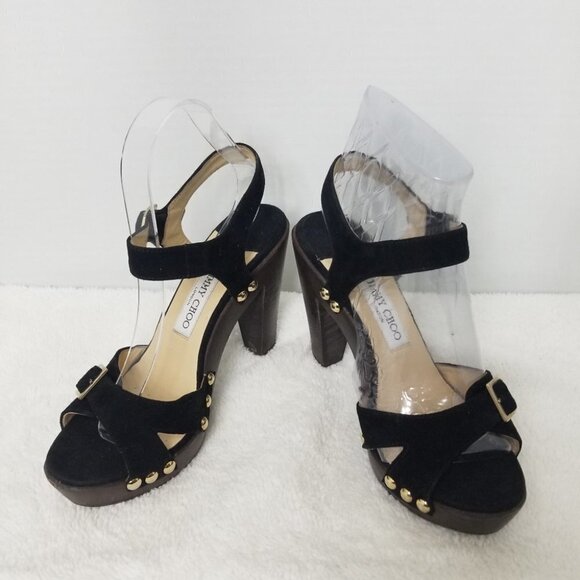 PRICE DROP-Jimmy Choo Black Suede Sling Back sandals